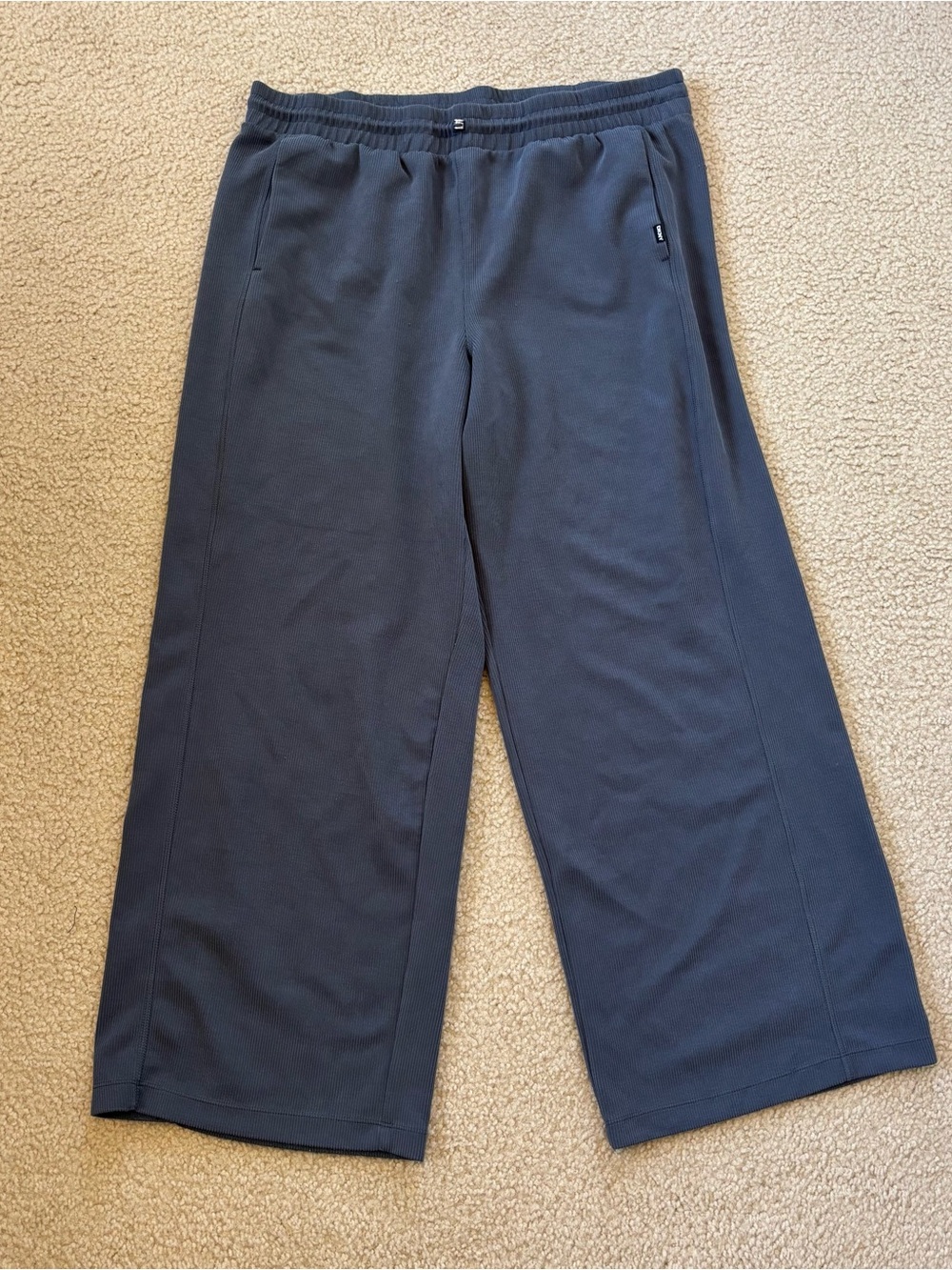 DKNY Sport Women's Gray Wide Leg Comfy Elastic Waist Pants Size XL